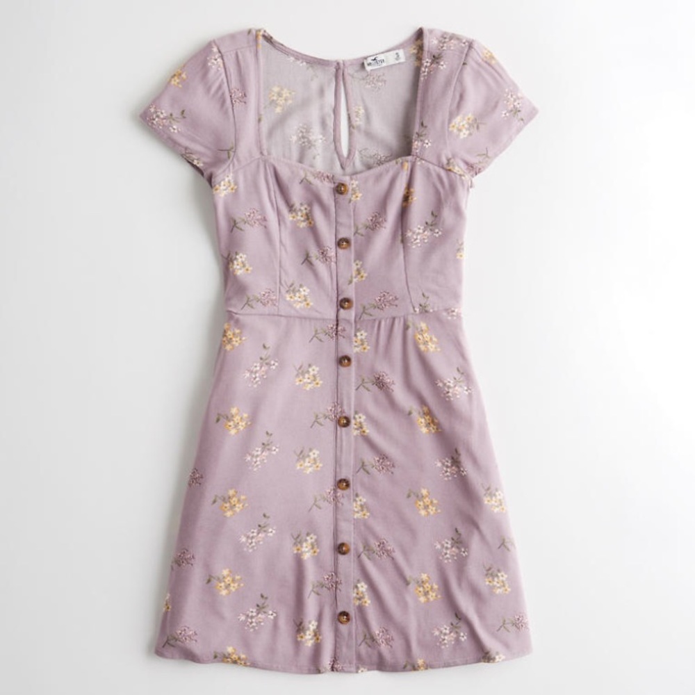 Button-Front A-Line Dress - Picture 2 of 8